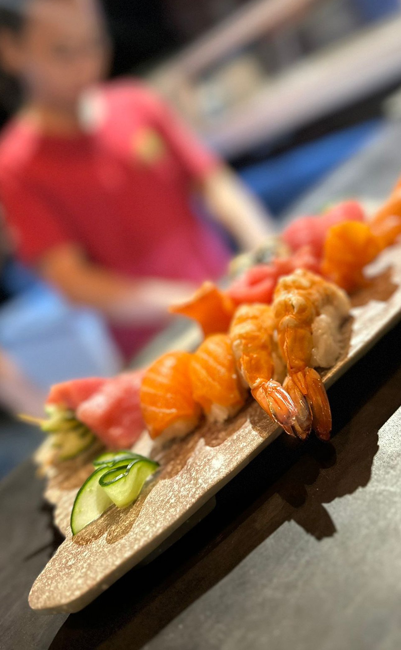 Sushi, sushi roll, shrimps, sushi in Gili Air